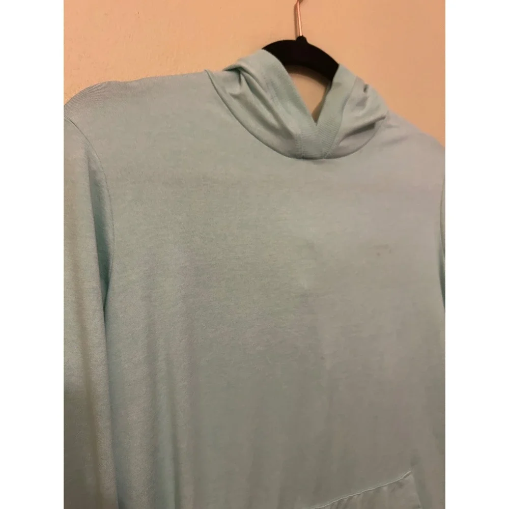 Athleta Girl Hoodie Kids XL 14 Light Blue Good Thumbhole Performance Pullover